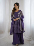 Teeya Creation Lavender Color Embroidery Work Wedding Wear Salwar Suit - Distacart