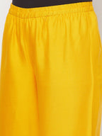 Aniyah Mustard Color Rayon Flared Slip-On Palazzo