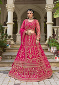 Monjolika Fashion Rani Pink Butterfly Net Embroidered Work Stunning Lehenga For Wedding Season - Distacart