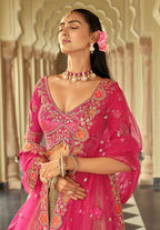 Monjolika Fashion Readymade Lehenga Choli Heavy Work Embroidered Silk In Olive Green