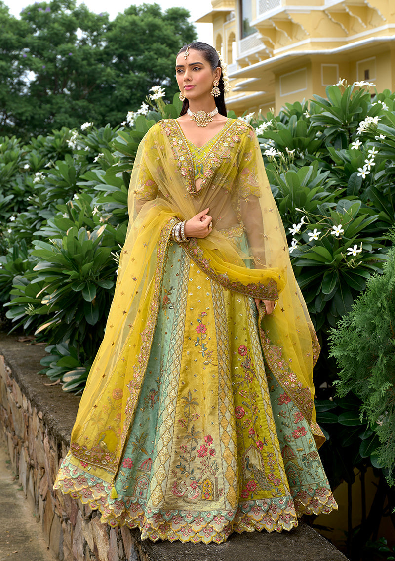 Monjolika Fashion Multicolor Designer Embroidered Work Fancy Silk Wedding Lehenga Choli - Distacart