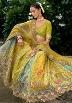 Monjolika Fashion Multicolor Designer Embroidered Work Fancy Silk Wedding Lehenga Choli - Distacart