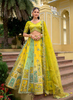 Monjolika Fashion Multicolor Designer Embroidered Work Fancy Silk Wedding Lehenga Choli - Distacart