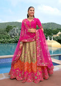 Monjolika Fashion Multicolor Designer Embroidered Work Fancy Silk Wedding Lehenga Choli - Distacart