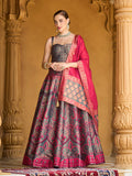 Monjolika Fashion Thread Work Jacquard Silk In Multicolor Lehenga Choli - Distacart