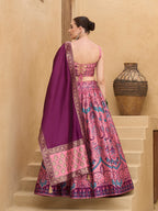 Monjolika Fashion Thread Work Jacquard Silk In Pink Lehenga Choli - Distacart