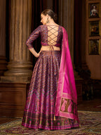 Monjolika Fashion Multi Colour Trendy Kanjivaram Jacquard Woven Work Lehenga Choli - Distacart