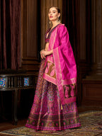 Monjolika Fashion Multi Colour Trendy Kanjivaram Jacquard Woven Work Lehenga Choli - Distacart