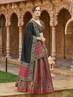 Monjolika Fashion Multi Color Jacquard Designer Lehenga Choli For Festival - Distacart