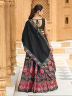 Monjolika Fashion Charming Black Color Jacquard Lehenga Choli With Dupatta - Distacart