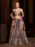 Monjolika Fashion Rose Pink Kanjivaram Silk Jacquard Woven Trendy Lehenga Choli - Distacart