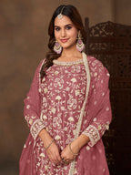Monjolika Fashion Net Embroidered Onion Pink Salwar Kameez - Distacart