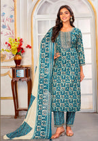 Monjolika Fashion Light Blue Rayon Embroidered Work Party Pant Style Suit - Distacart