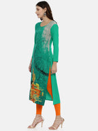 Souchii Women Green Printed Kurta - Distacart