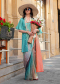 Monjolika Fashion Multi Colour Silk Blend Digital Print Casual Classic Saree - Distacart