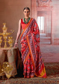 Monjolika Fashion Multicolor Silk Blend Patola Print Saree for Wedding & Festive Wear - Distacart