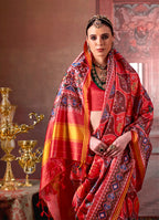 Monjolika Fashion Multicolor Silk Blend Patola Print Saree for Wedding & Festive Wear - Distacart