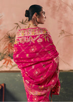 Monjolika Fashion Rani Pink Bandhej Weaving Work Faux Khadi Georgette Saree - Distacart