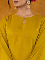 Yufta Green Pakistani Style Kurta Dupatta Set