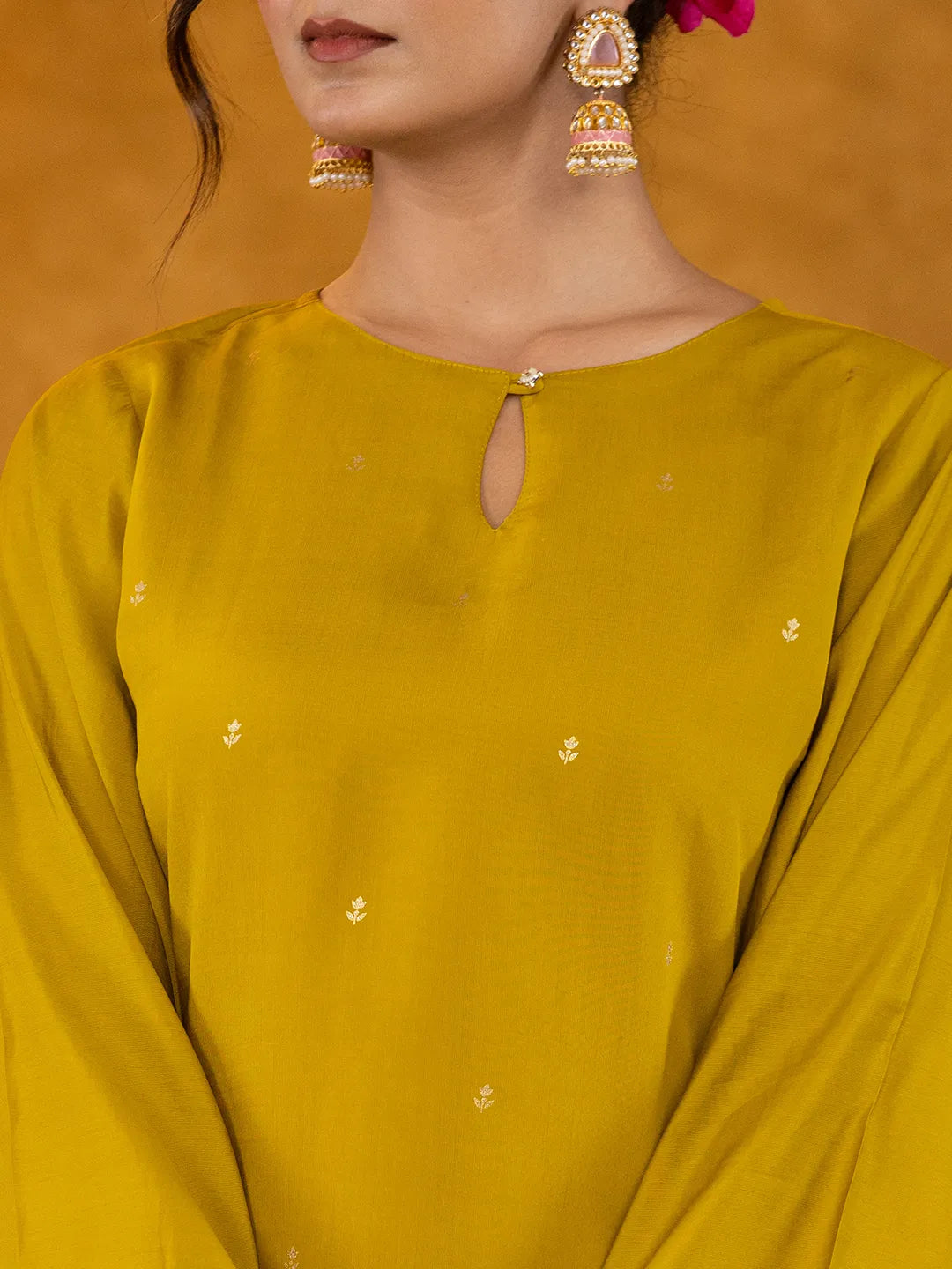 Yufta Green Pakistani Style Kurta Dupatta Set