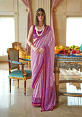 Monjolika Fashion Magenta Printed Silk Blend Party Contemporary Saree - Distacart