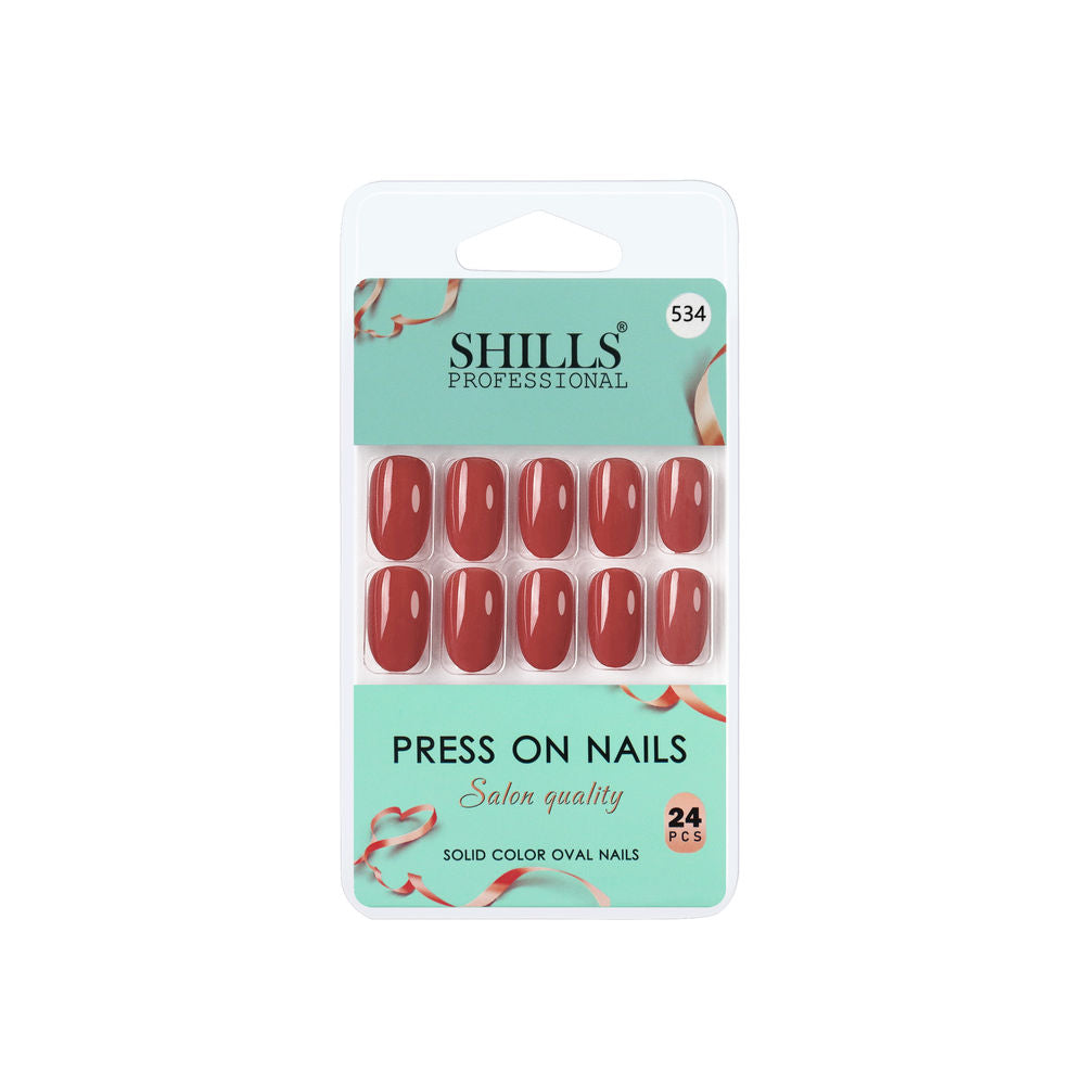 Shills Professional Reusable Press On Nails Oval - SPN534