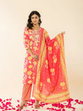 Yufta Pink Cotton Sequins_Work Straight Kurta Dupatta Pant Set