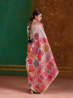 Monjolika Fashion Cream Cotton Blend Weaving Contemporary Saree - Distacart