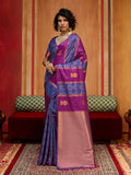Monjolika Fashion Multi Colour Handloom Silk Blend Contemporary Saree With Weaving Work - Distacart