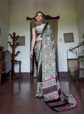 Monjolika Fashion Satin Printed Multicolor Casual Saree