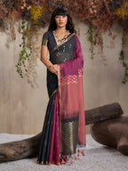 Monjolika Fashion Multi Colour Viscose Cotton Weaving Contemporary Saree - Distacart