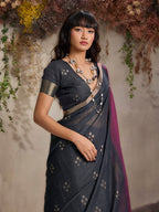 Monjolika Fashion Multi Colour Viscose Cotton Weaving Contemporary Saree - Distacart