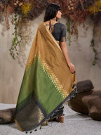 Monjolika Fashion Multi Colour Viscose Cotton Weaving Contemporary Saree - Distacart