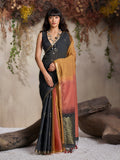 Monjolika Fashion Multi Colour Viscose Cotton Weaving Contemporary Saree - Distacart