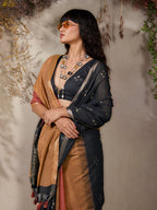 Monjolika Fashion Multi Colour Viscose Cotton Weaving Contemporary Saree - Distacart
