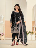 Monjolika Fashion Black Velvet Embroidered Salwar Kameez - Distacart