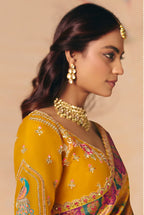 Monjolika Fashion Mustard Embroidered Silk Blend Saree - Distacart