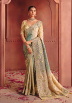 Monjolika Fashion Jacquard Multicolor Embroidered Wedding Saree - Distacart