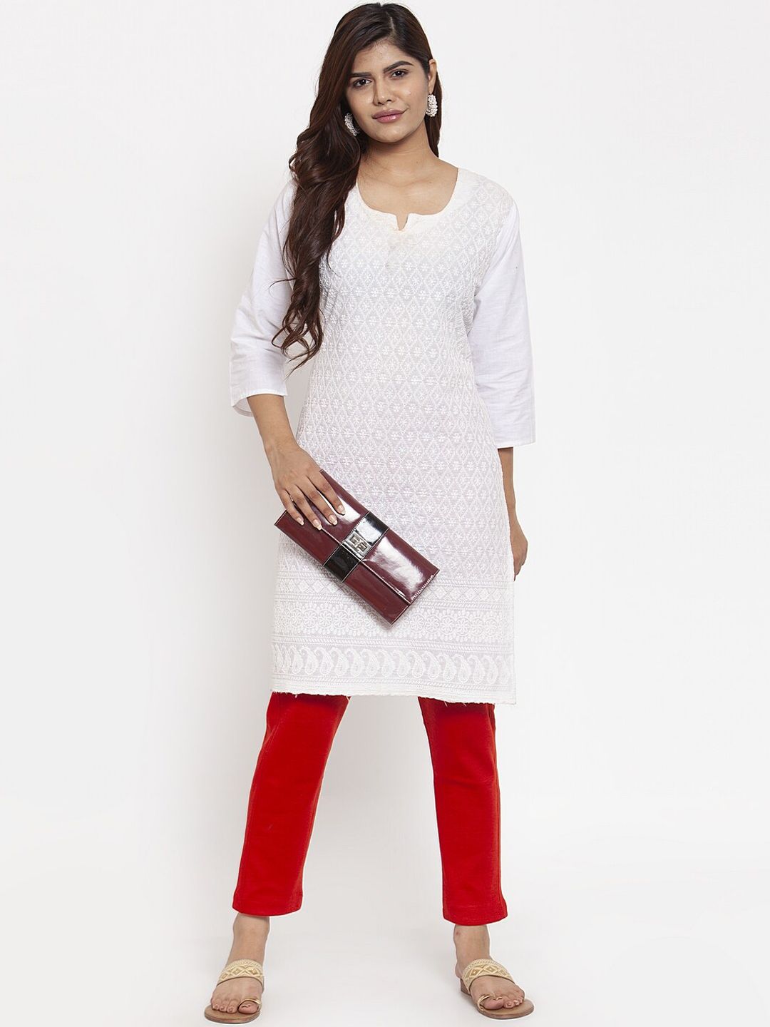 TAG 7 WOMEN WOOLEN KURTI PANT COMBO OF 2