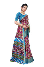 Vamika Beautiful Purple Linen Jari Border Saree (JANKI PURPLE) - Distacart