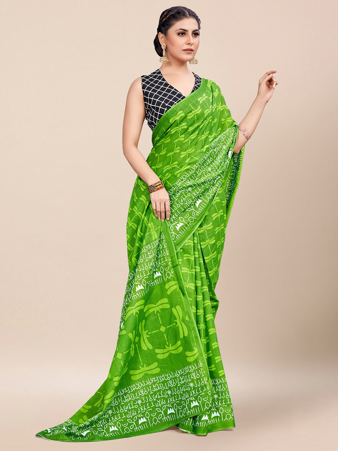 Saree Mall Abstract Printed Pure Cotton Bagh Sarees - Distacart