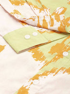 Off White Men Pure Cotton Relaxed Opaque Printed Casual Resort Shirt - Mahotsav
