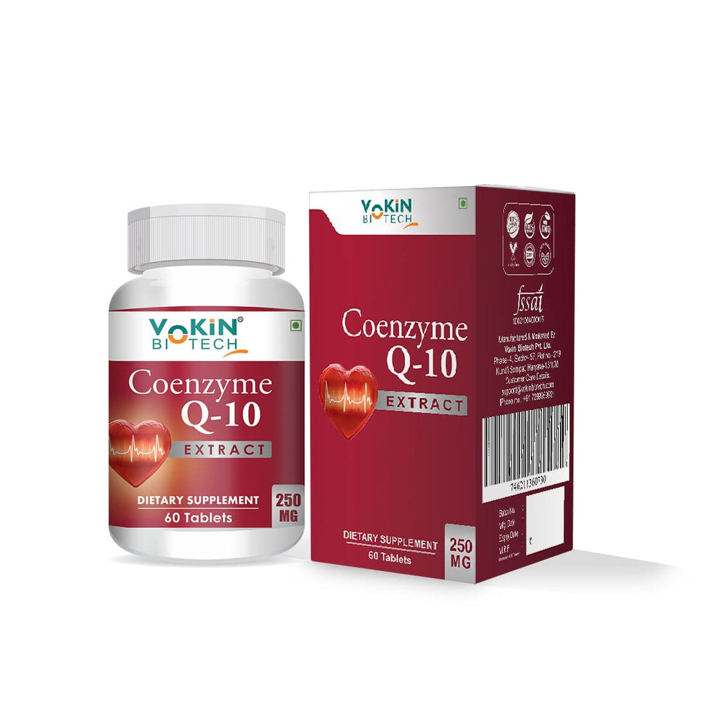 Vokin Biotech Natural Coenzyme Q-10 Rich in Antioxidant, Support Heart Health & Boosts Energy 250 mg