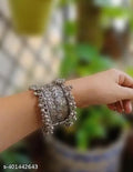 Tehzeeb Creations Women's Oxidised Afghani Style Bangle (Kadha) With Ghungroo - Distacart