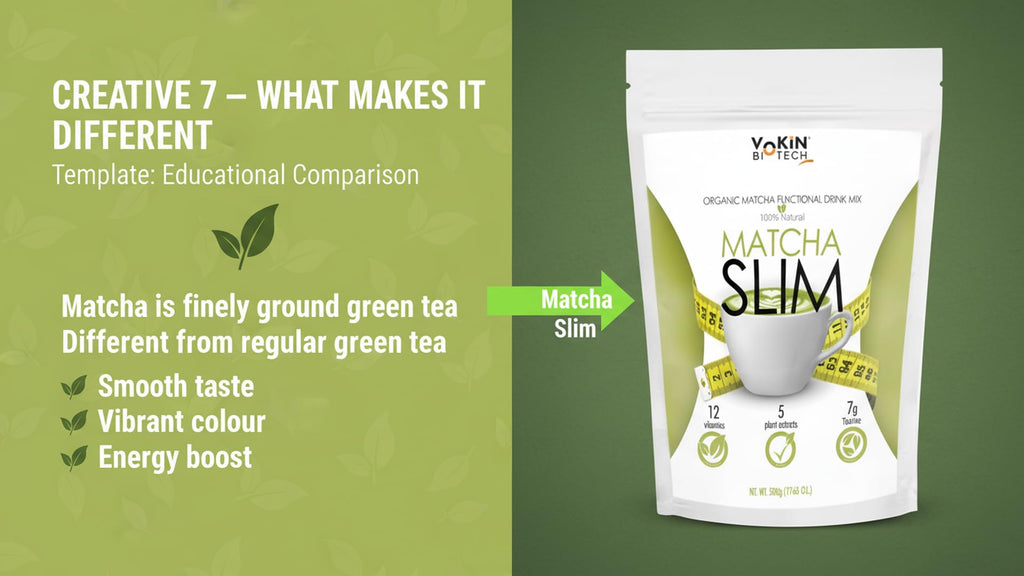 Vokin Biotech Matcha Green Tea Powder Supports Weight Loss Management | Rich In Antioxidants (500 gram)