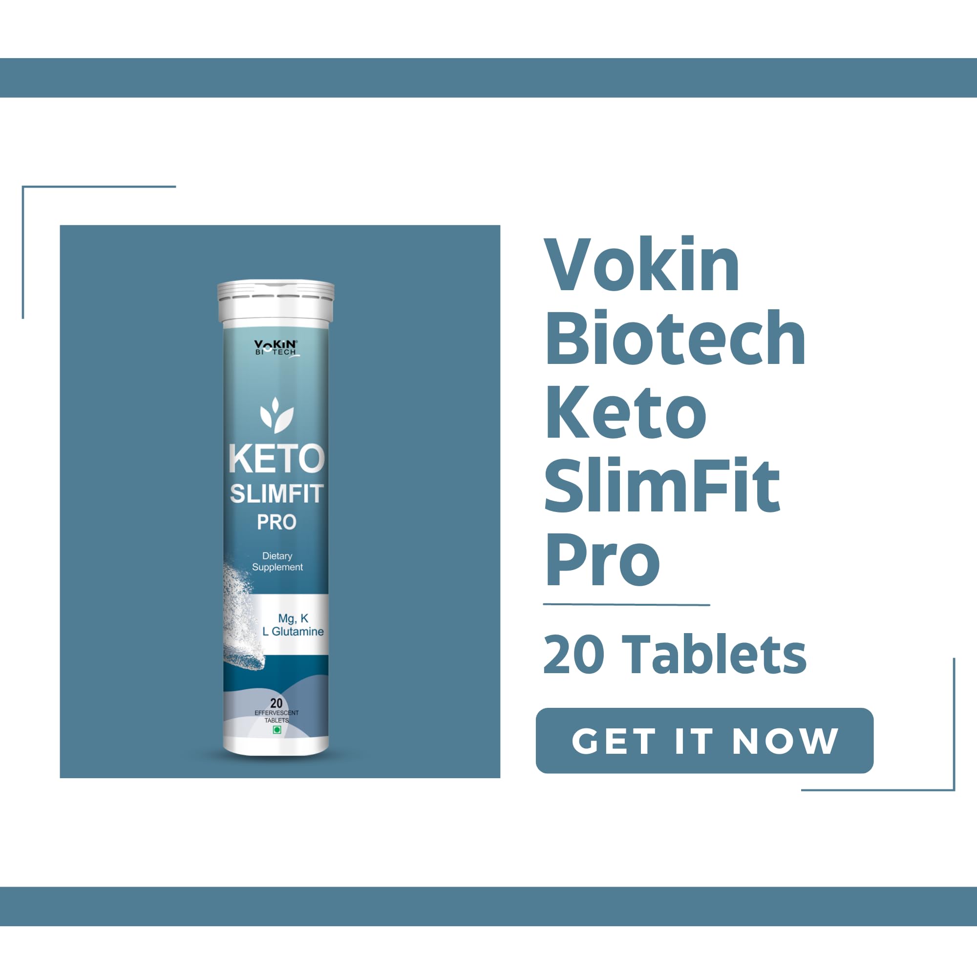 Vokin Biotech Keto Slim Tablets For Weight Loss Dietary Supplement Effervescent Water Soluble