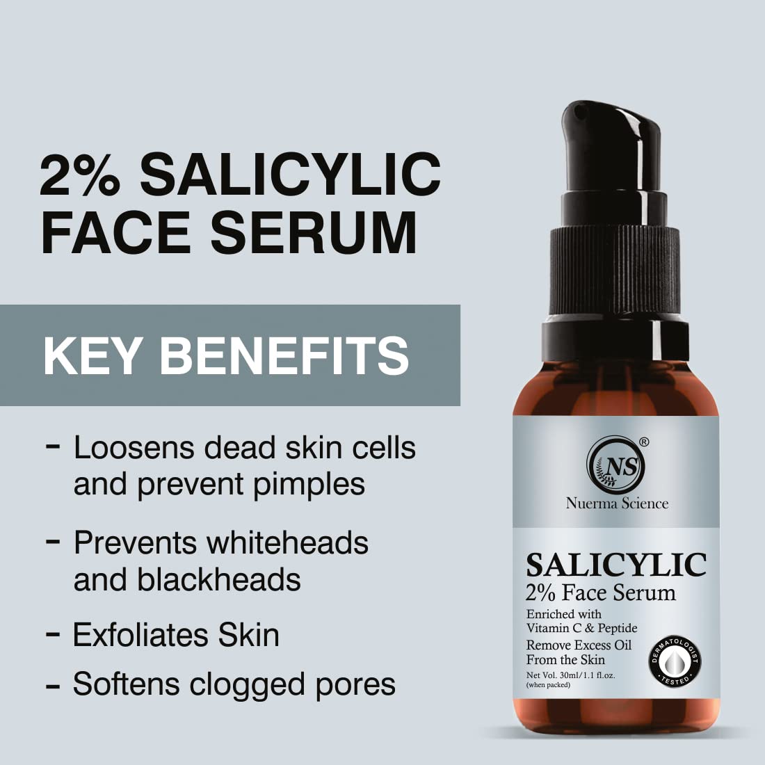 Nuerma Science Salicylic Acid Face Serum | Clear, Radiant Skin