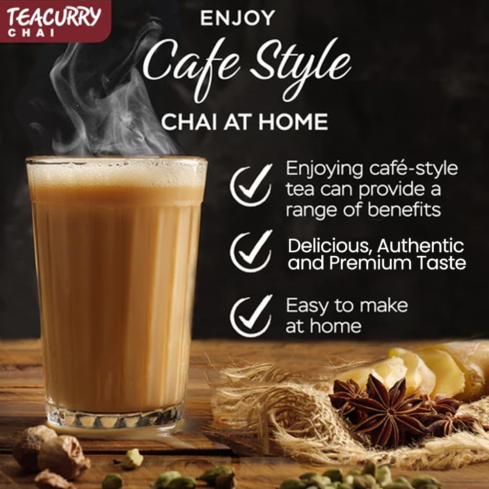 Teacurry Ginger Instant Tea Premix - Premium Ginger Premix Tea with Real Ginger - Distacart