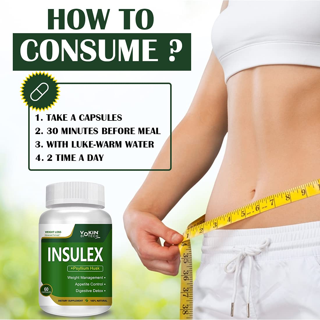 Vokin Biotech Insulex Weight Management | Appetite Control | Digestive Detox