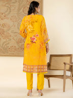 Yufta Pure Oragnza Kurta Set With Pant And Dupatta Comes With Cotton Lining And Intricate Handwork - Distacart